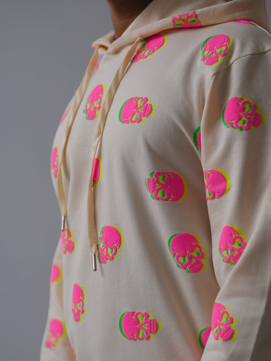 Neon Skull Illusion Hoodie - Tactlifestyle