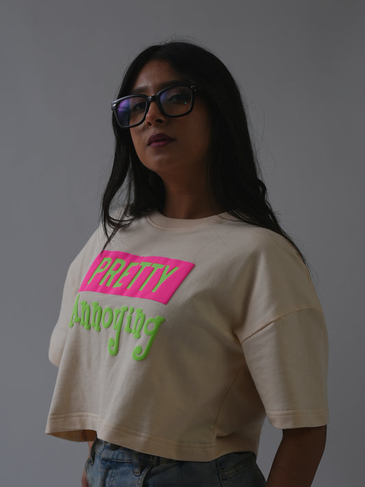 Pretty Annoying Oversized Cropped Tee - Tactlifestyle