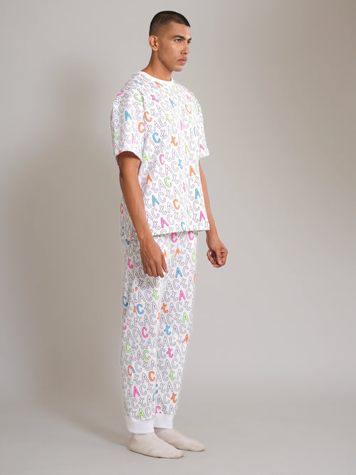 All-Over Signature Oversized Tee - Tactlifestyle 