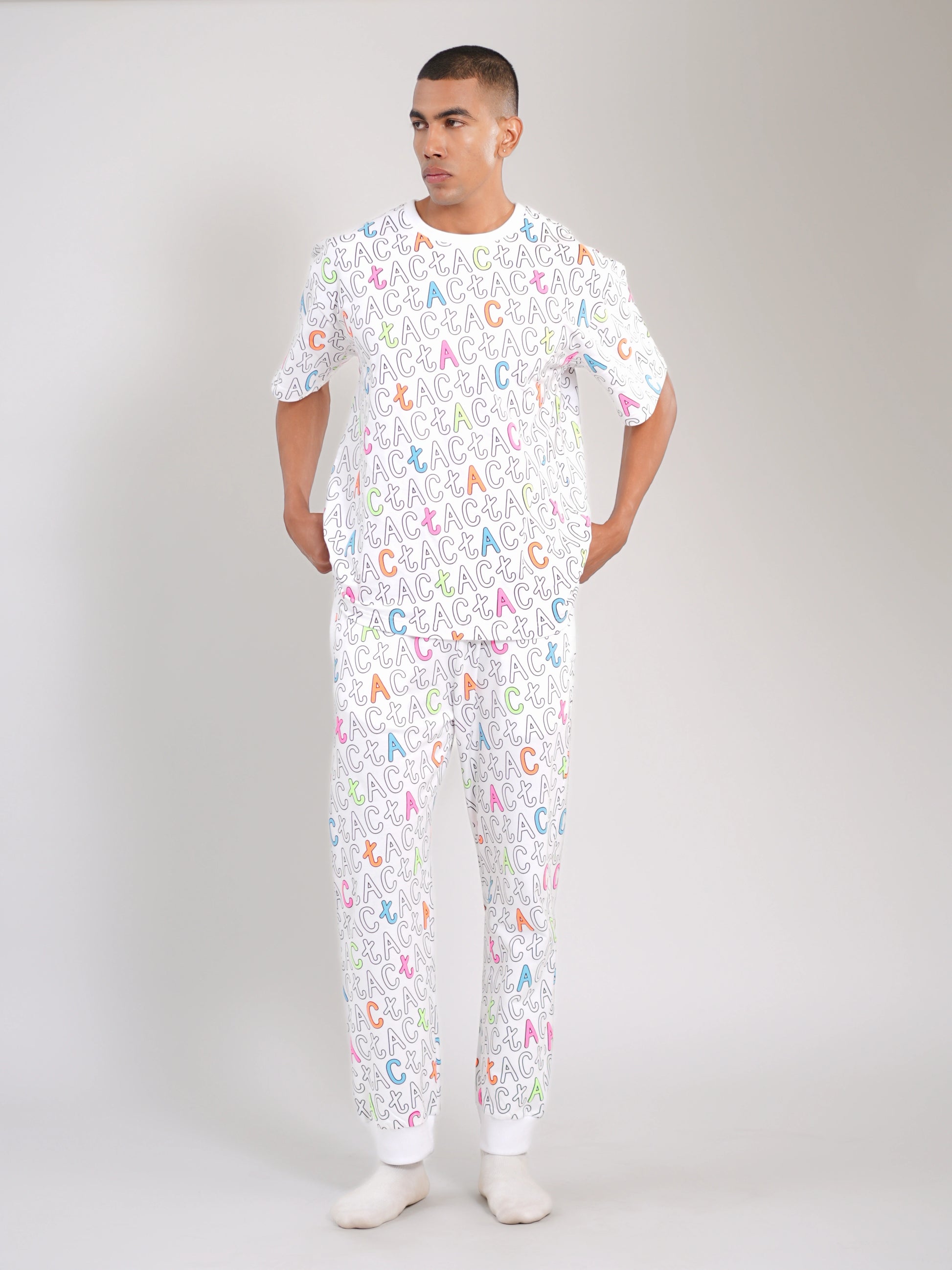 All-Over Signature Oversized Tee - Tactlifestyle 