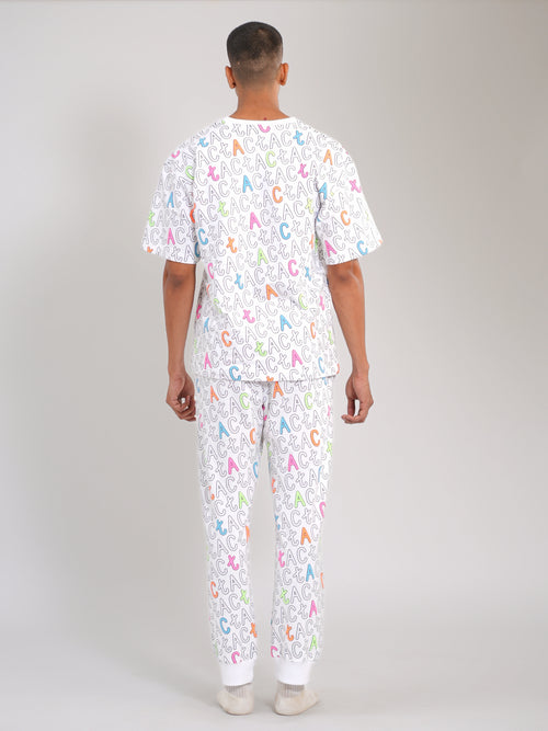 All-Over Signature Oversized Tee - Tactlifestyle 