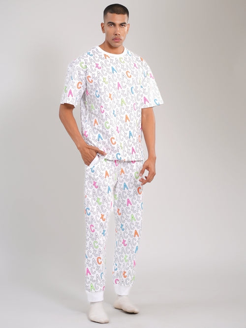 All-Over Signature Oversized Tee - Tactlifestyle 