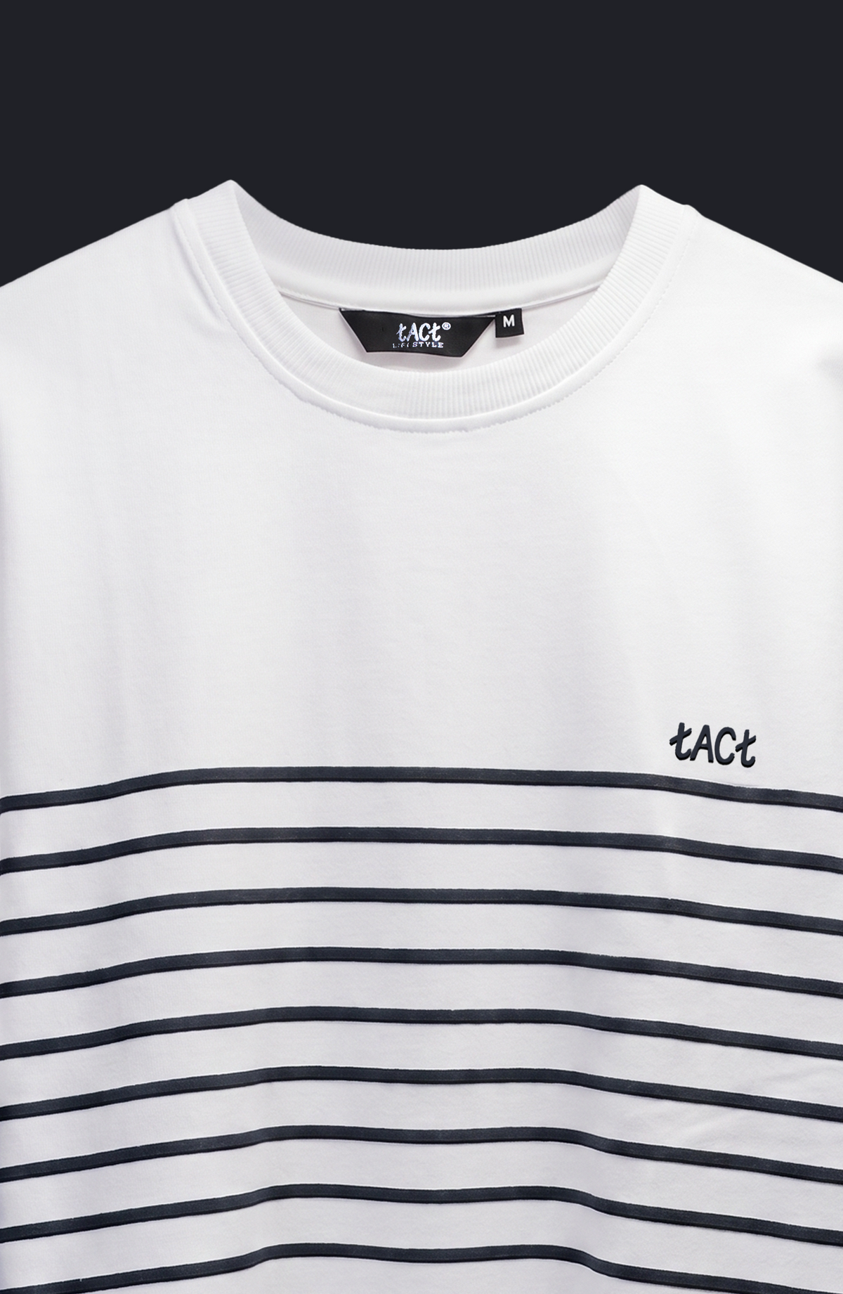 Not So Basic Tee – White/Navy