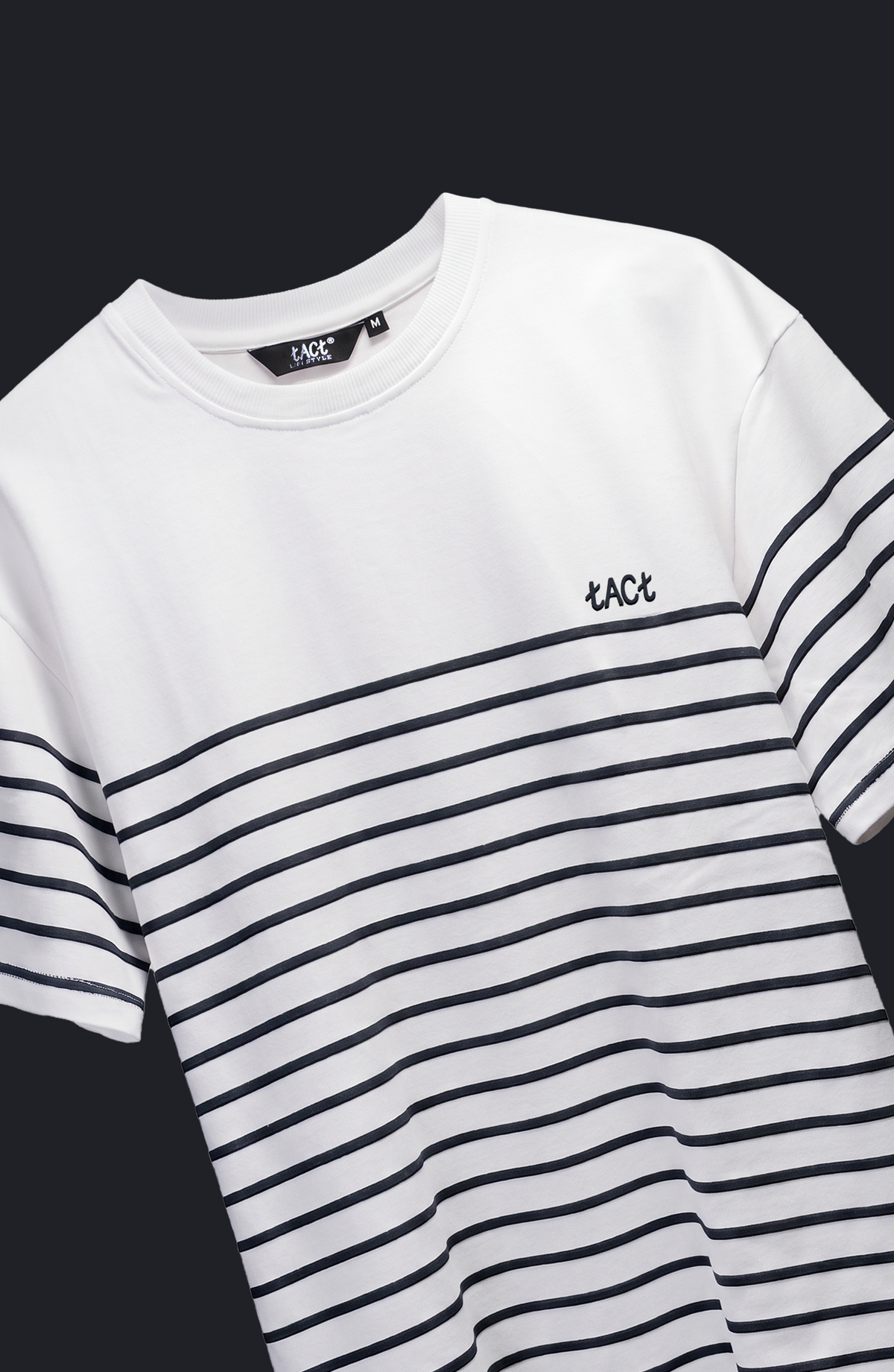 Not So Basic Tee – White/Navy