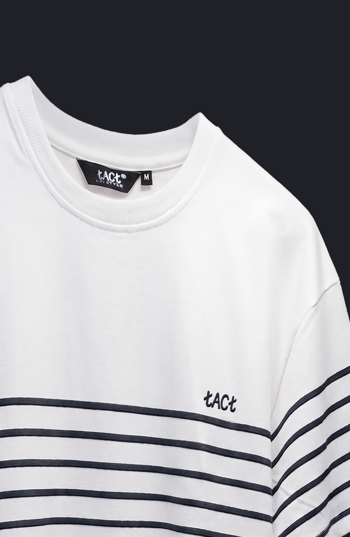 Not So Basic Tee – White/Navy