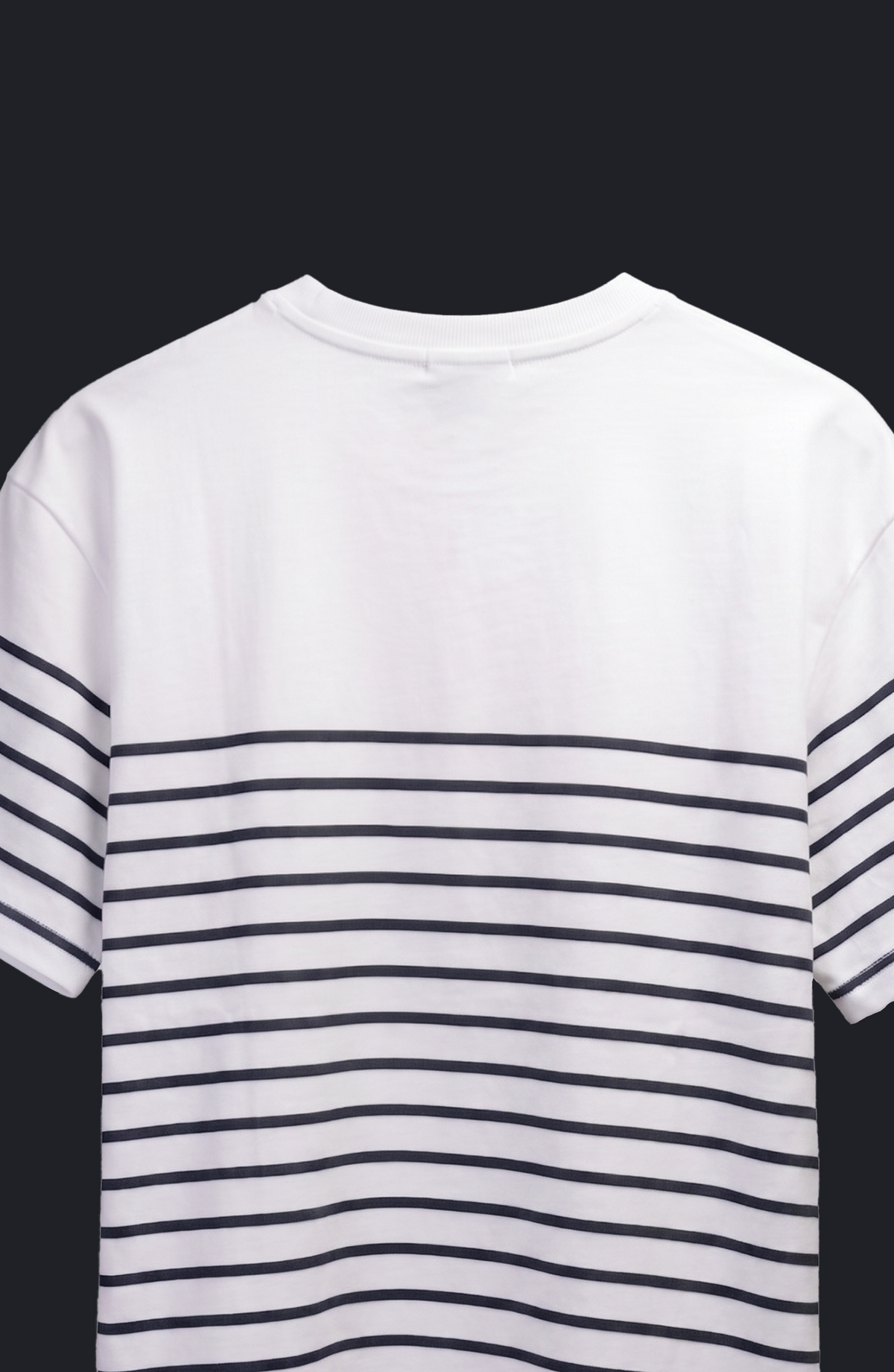 Not So Basic Tee – White/Navy