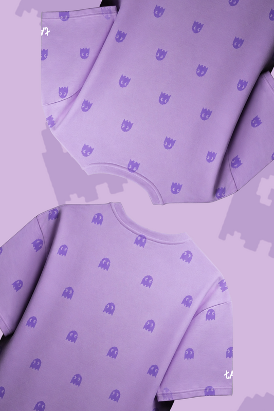 Pacman Oversized Tee - Lavender