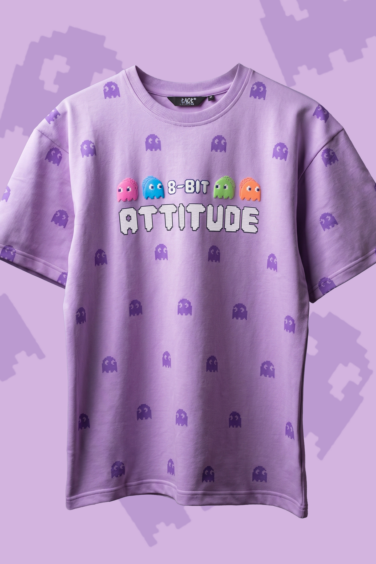 Pacman Oversized Tee - Lavender