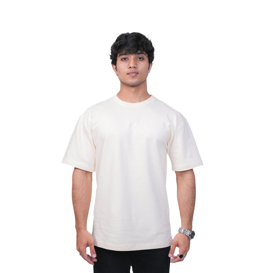 Cream Basic Oversized Tee TacT Lifestyle