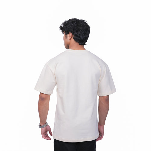 Cream Basic Oversized Tee TacT Lifestyle