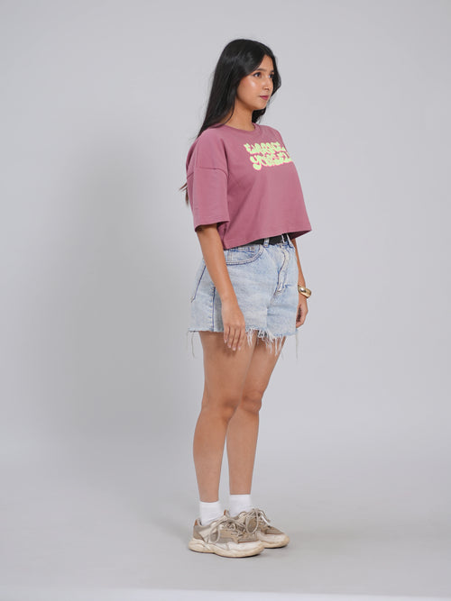 Embrace yourself Oversized Cropped Tee - Tactlifestyle 