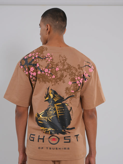 Ghost of Tsushima Oversized Tee (Beige) - Tactlifestyle 