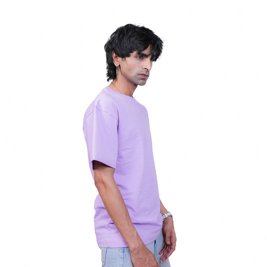 lavender basic oversized tshirt side