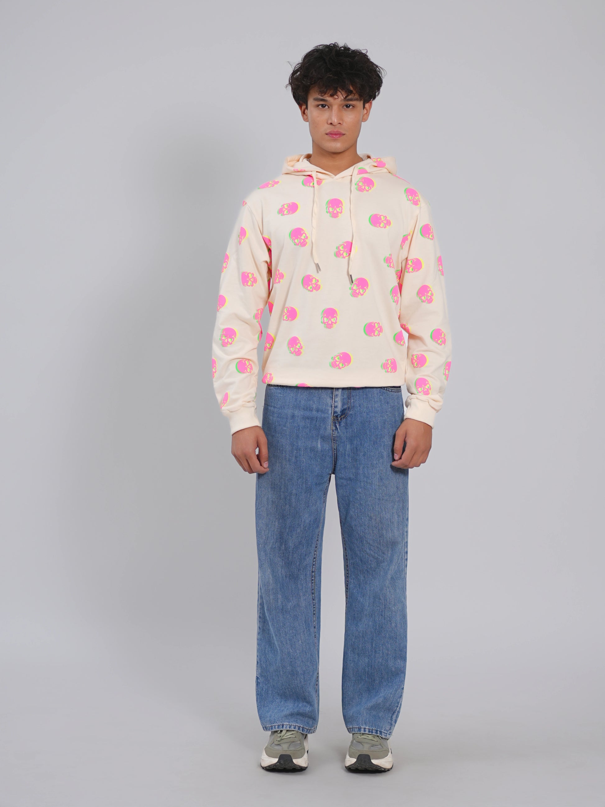 Neon Skull Illusion Hoodie - Tactlifestyle 