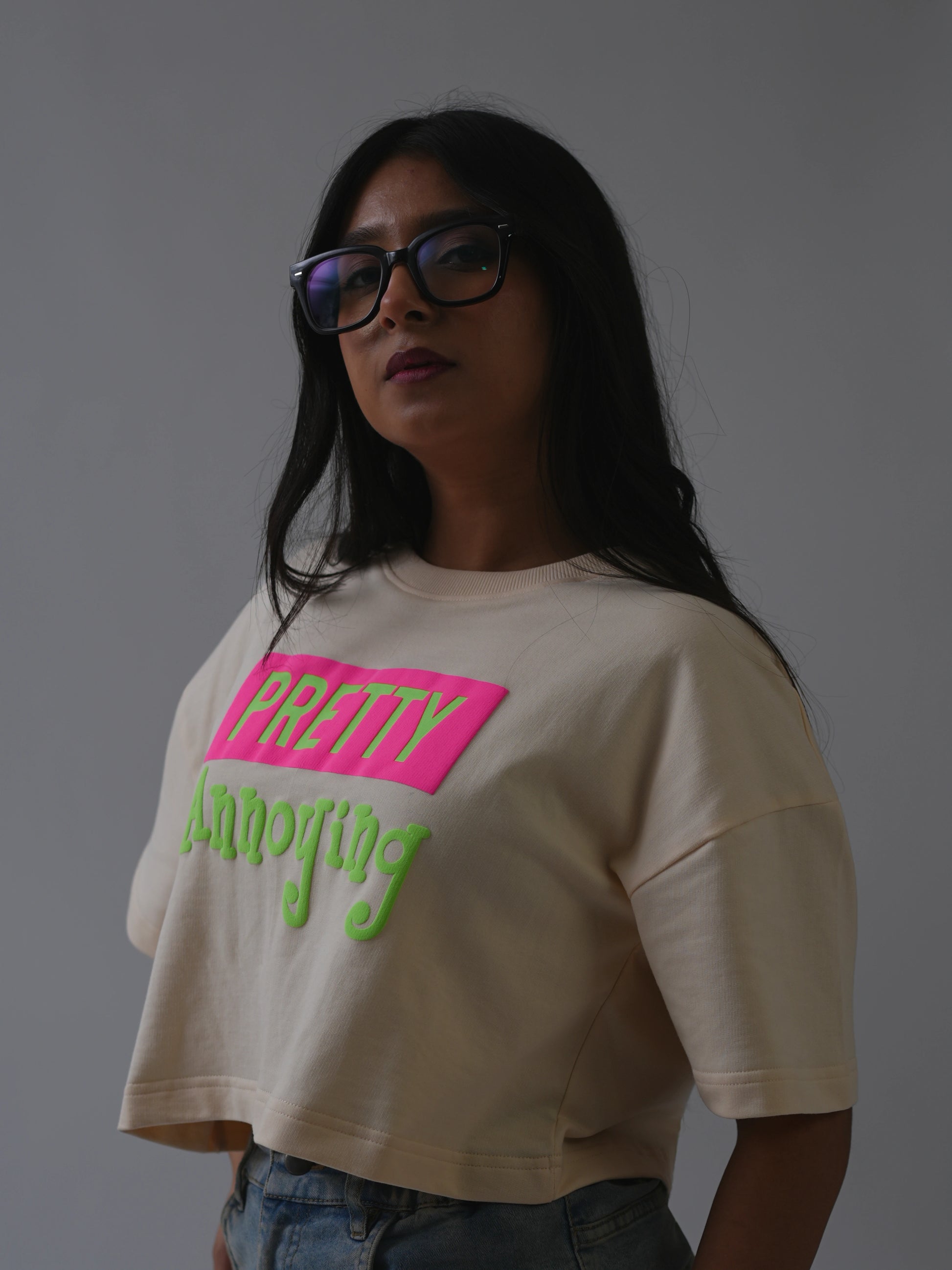 Pretty Annoying Oversized Cropped Tee - Tactlifestyle 