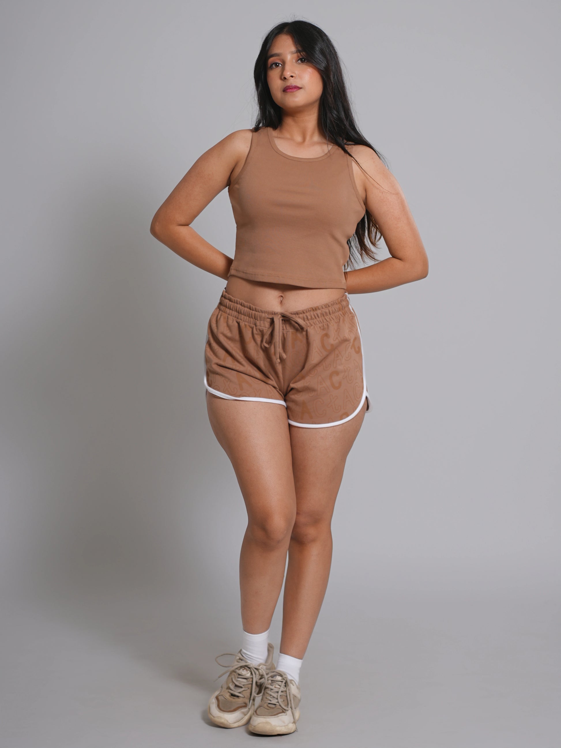 Ribbed Crop Top – Beige - Tactlifestyle 