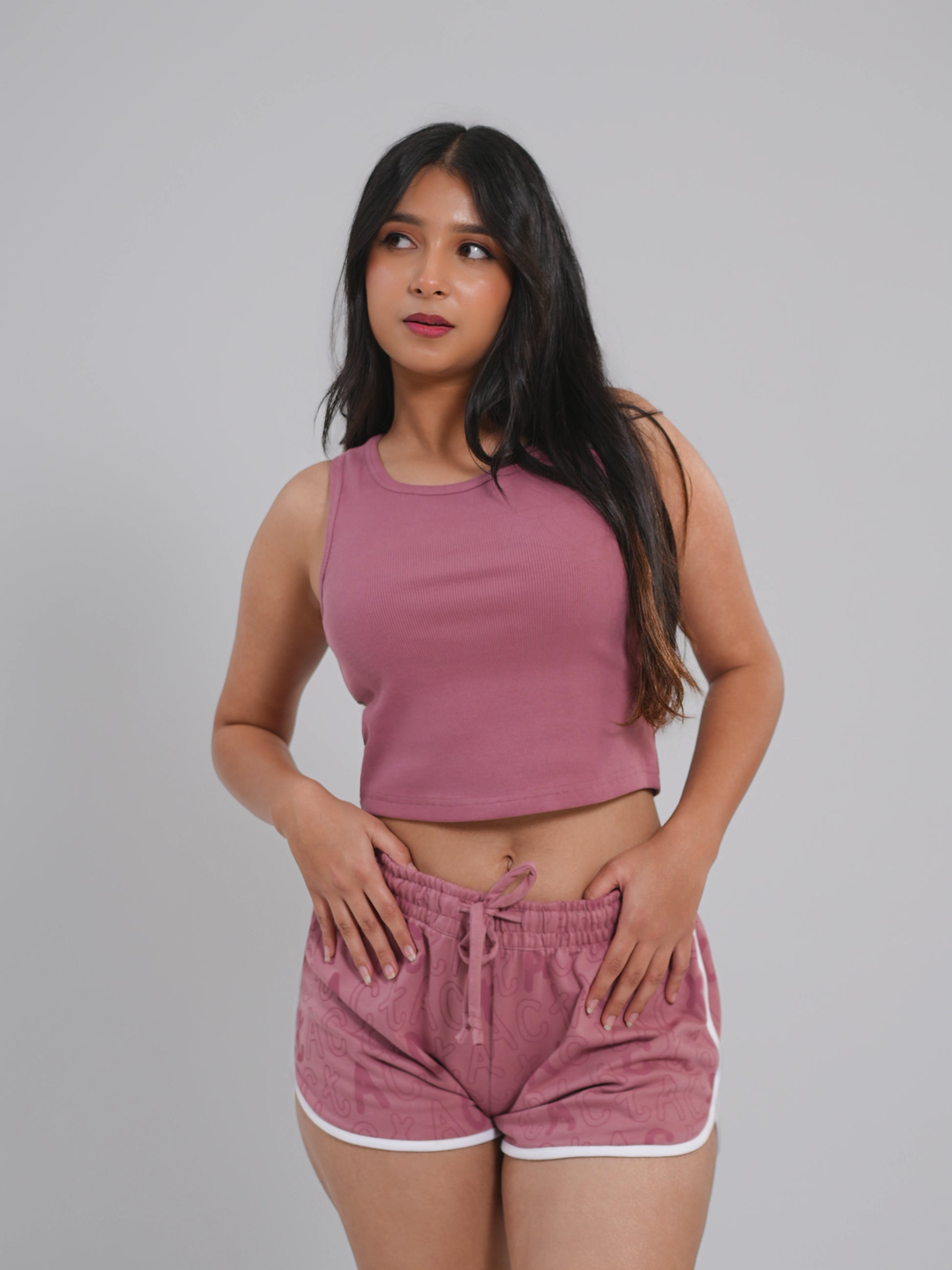 Ribbed Crop Top- Onion - Tactlifestyle 