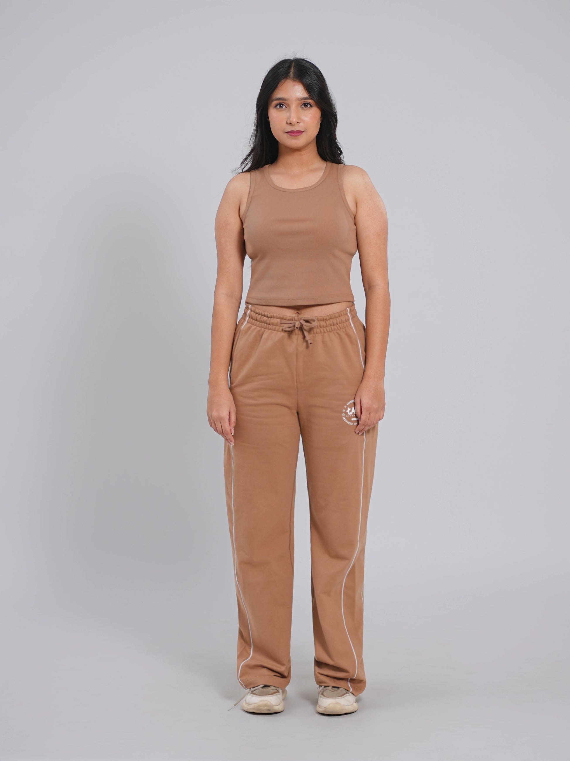Straight Fit Joggers – Beige - Tactlifestyle 